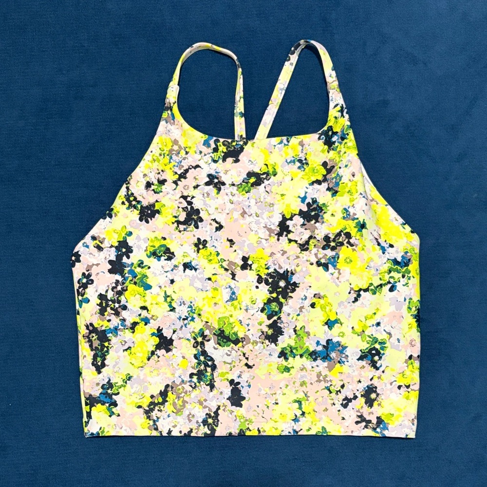 Old Navy Active Floral Print Strappy Crop Top